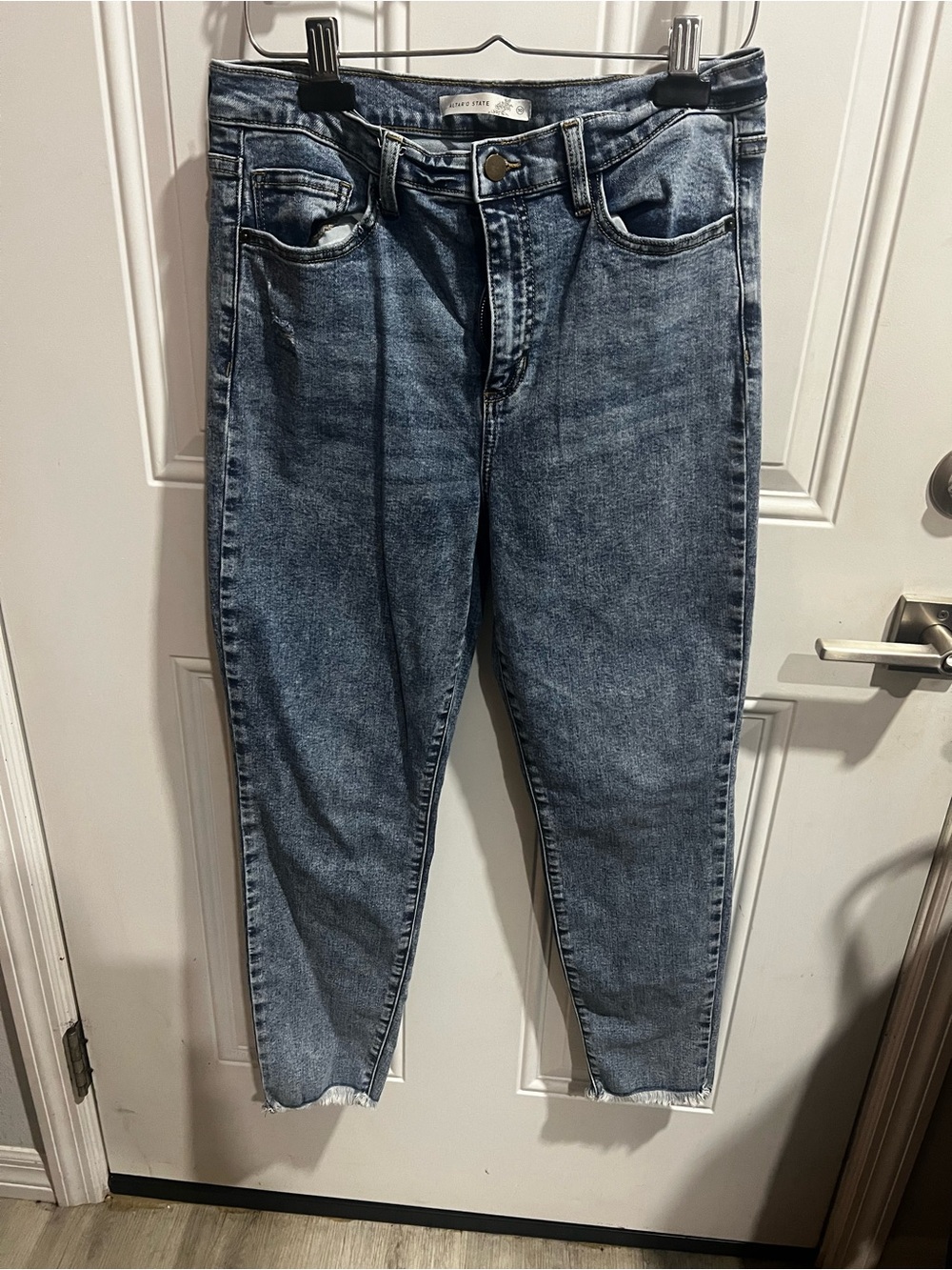 Altar'd State Washed Blue Ankle Jeans